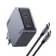 Ugreen Nexode Pro 160W GaN Charger with USB-C Cable Universal Black, Grey AC Fast charging Indoor Ugreen Nexode Pro 160W GaN Charger with USB-C Cable Universal Black, Grey AC Fast charging Indoor