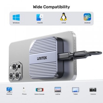 Unitek Magnetic Enclosure USB-C for M.2 SSD