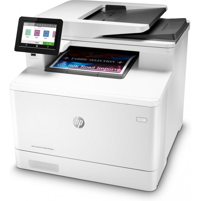 HP Color LaserJet Pro MFP M479fnw, Print, copy, scan, fax, email, Scan to email/PDF 50-sheet uncurled ADF