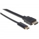 Manhattan USB-C to HDMI Cable, 4K@30Hz, 1m, Black, Male to Male, Three Year Warranty