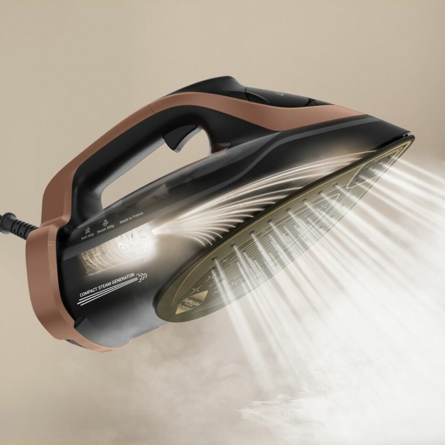 Tefal Ultimate Power Pro FV9E50 Dry & Steam iron Durilium AirGlide Autoclean soleplate 3200 W Black, Copper Tefal Ultimate Power Pro FV9E50 Dry & Steam iron Durilium AirGlide Autoclean soleplate 3200 W Black, Copper