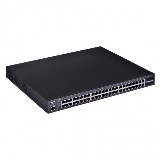 TP-Link JetStream 48-Port Gigabit and 4-Port 10GE SFP+ L2+ Managed Switch with 48-Port PoE+ TP-Link JetStream 48-Port Gigabit and 4-Port 10GE SFP+ L2+ Managed Switch with 48-Port PoE+