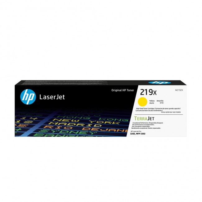 HP 219X High Yield Yellow Original LaserJet Toner Cartridge HP 219X High Yield Yellow Original LaserJet Toner Cartridge