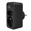 Maclean current socket x2 + 4xUSB, splitter with 2 sockets, 2xUSB A, 2xUSB C PD 20W, 1x16A + 1x6A, MCE249 F/B Maclean current socket x2 + 4xUSB, splitter with 2 sockets, 2xUSB A, 2xUSB C PD 20W, 1x16A + 1x6A, MCE249 F/B