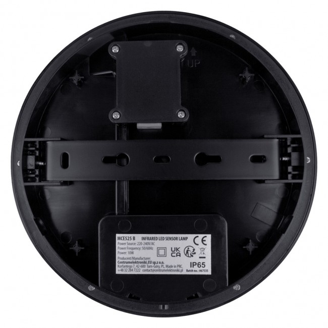 Maclean LED lamp with motion sensor, PIR sensor, black, 10W, IP65, 1000lm, neutral color, MCE525 B