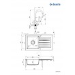 Granite sink with 1-bowl faucet with drainer