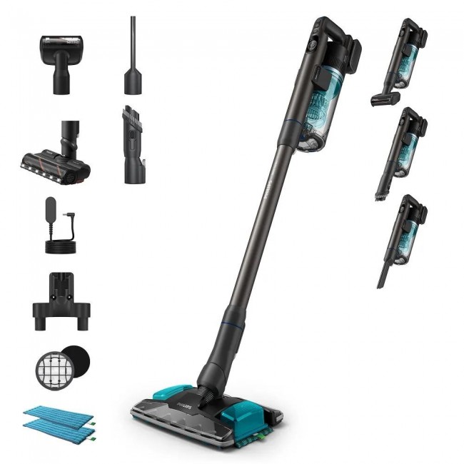 Philips XC8155/01 stick vacuum/electric broom 2-in-1 stick vacuum Battery Dry&wet Bagless 0.6 L Blue Philips XC8155/01 stick vacuum/electric broom 2-in-1 stick vacuum Battery Dry&wet Bagless 0.6 L Blue