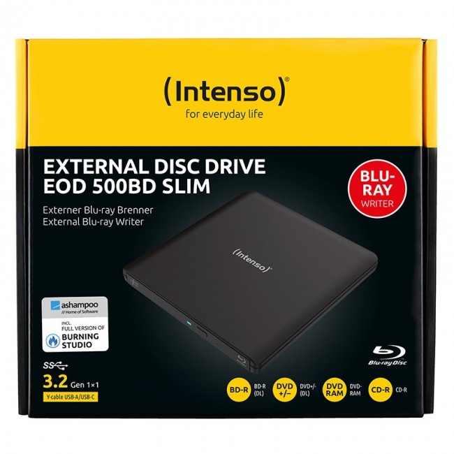 Intenso EOD 500BD Slim optical disc drive Blu-Ray ROM Black