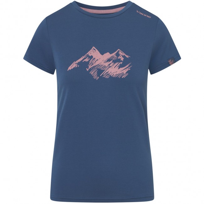 T-shirt damski VIKING Lenta Bamboo Light Lady granatowy XS