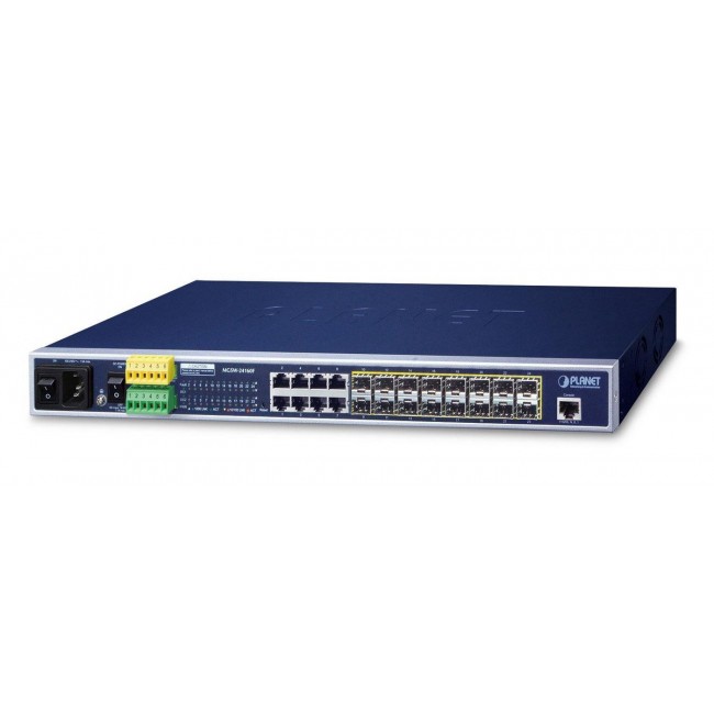 PLANET MGSW-24160F network switch Managed L2+ Gigabit Ethernet (10/100/1000) Power over Ethernet (PoE) 1U Blue