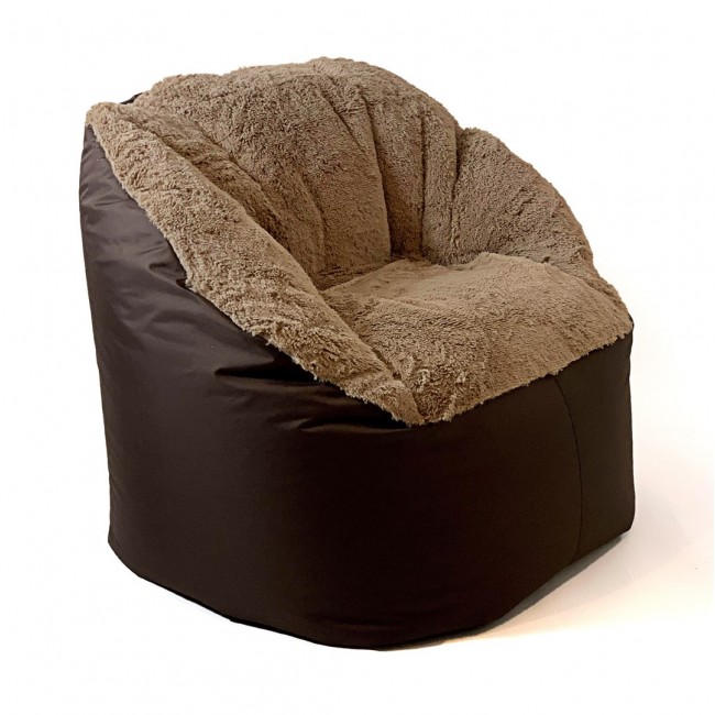 Sako sack pouffe Fluffy cappuccino XXL 140 x 90 cm