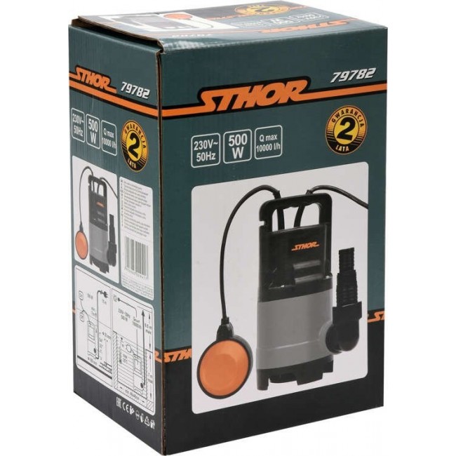 Submersible dirty water pump 500W STHOR 79782