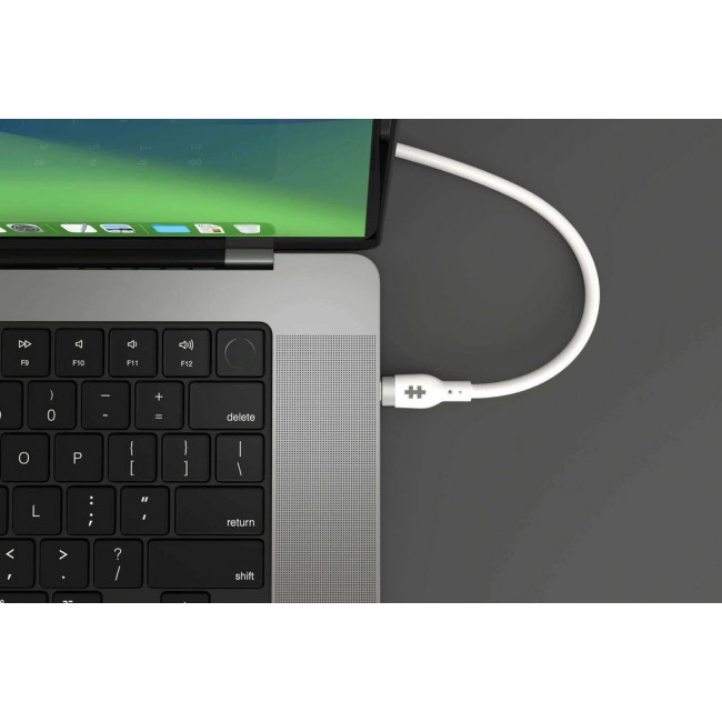 HYPER HyperJuice 240W Silicone USB-C to USB-C Cable (3ft/1m) - White HYPER HyperJuice 240W Silicone USB-C to USB-C Cable (3ft/1m) - White