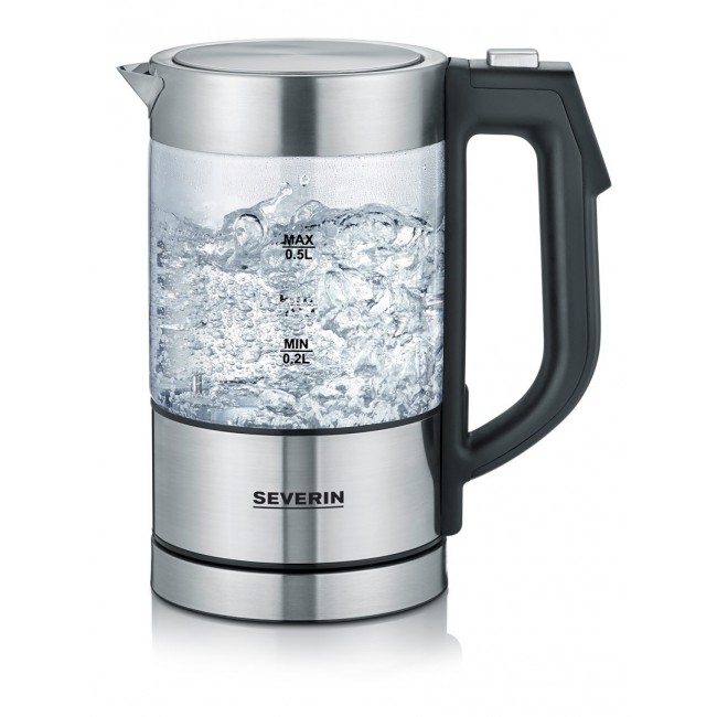 Severin WK 3458 electric kettle 0.5 L 1100 W Black, Transparent Severin WK 3458 electric kettle 0.5 L 1100 W Black, Transparent