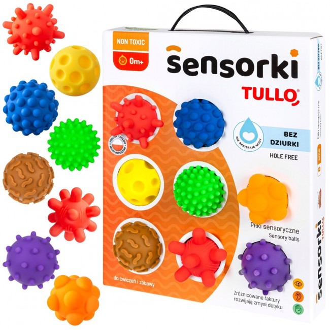 Sensory balls without holes TULLO 8 pcs Sensory balls without holes TULLO 8 pcs