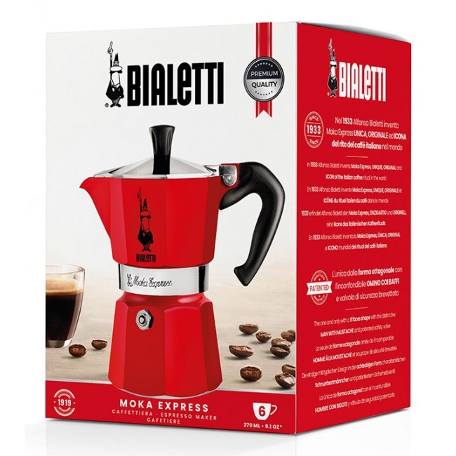 Bialetti Moka Express Moka pot Red Bialetti Moka Express Moka pot Red