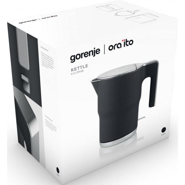 Gorenje K15ORAB electric kettle 1.5 L 2400 W Black