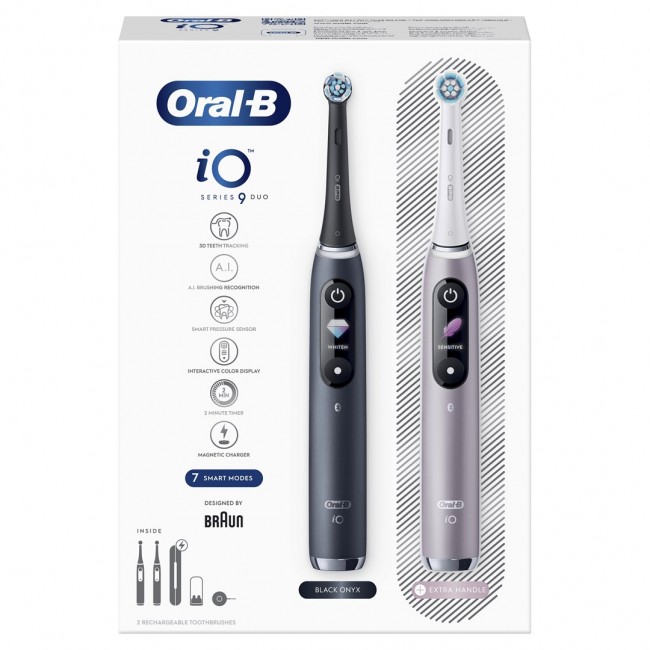 Oral-B iO 80363731 electric toothbrush Adult Rotating-oscillating toothbrush Black, Silver