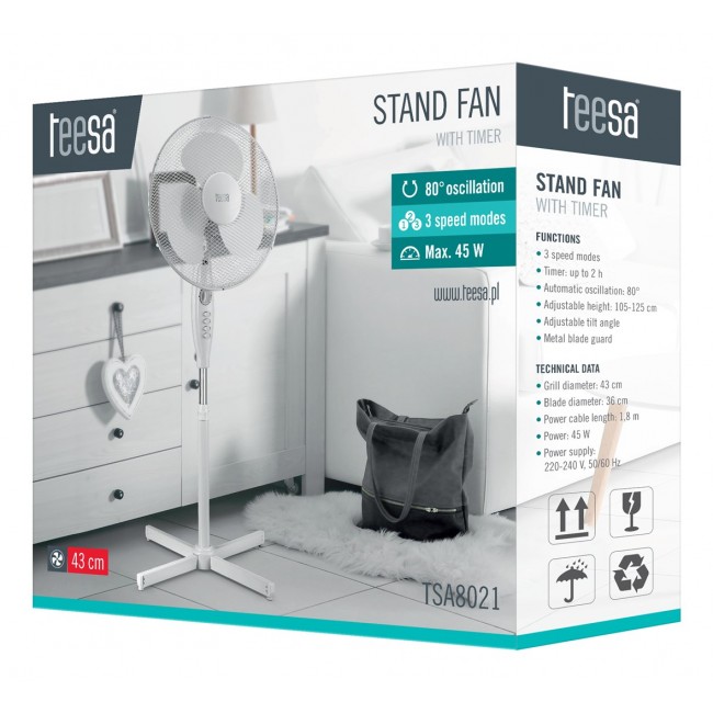 Teesa TSA8021 household fan White Teesa TSA8021 household fan White