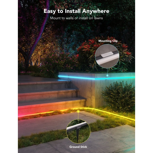 Govee H61A8 Outdoor Neon LED Strip Lights 10m with Wi-Fi, Bluetooth and RGBIC