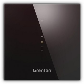 Multisensor panel - temperature, humidity, atmospheric pressure, sound intensity, light intensity, CO2, TVOC, IR/TF-Bus / black glass front