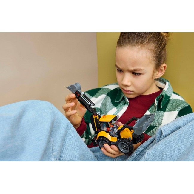 LEGO CITY 60480 Yellow Backhoe Loader