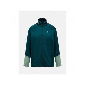 Bluza męska PEAK PERFORMANCE M Rider Essentials Midlayer Zip Jacket kolor zielony - M
