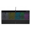 Corsair | Rubber Dome | K55 RGB PRO | Gaming keyboard | Gaming Keyboard | RGB LED light | US | Wired | Black