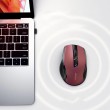 Ugreen MU006 wireless optical mouse USB 2.4 GHz / Bluetooth 5.0 4000 DPI red