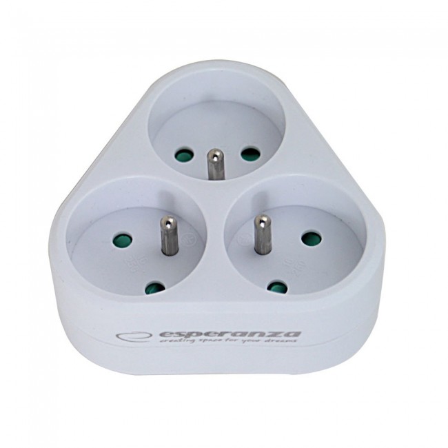 Esperanza ELK303W Electrical Splitter 3 sockets White Esperanza ELK303W Electrical Splitter 3 sockets White