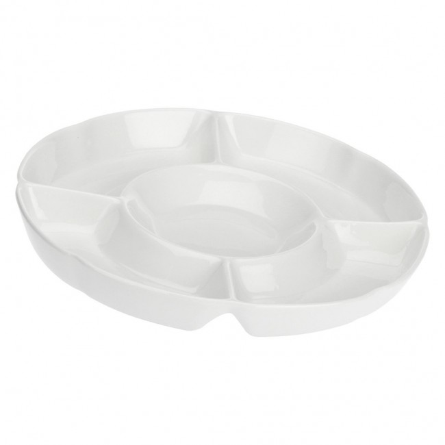 Convivio Round Snack Tray - White, 35.5 cm Convivio Round Snack Tray - White, 35.5 cm