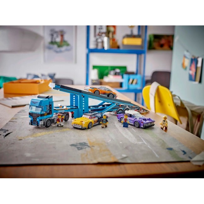 LEGO CITY 60408 Car Transporter Truck with Sports Cars