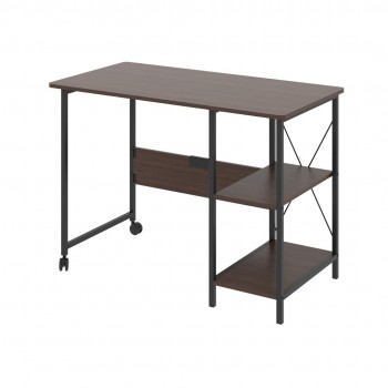 Maclean loft folding desk, dimensions: 107x45x75cm, max - 150 kg, with top, dark walnut color, MC-411 B