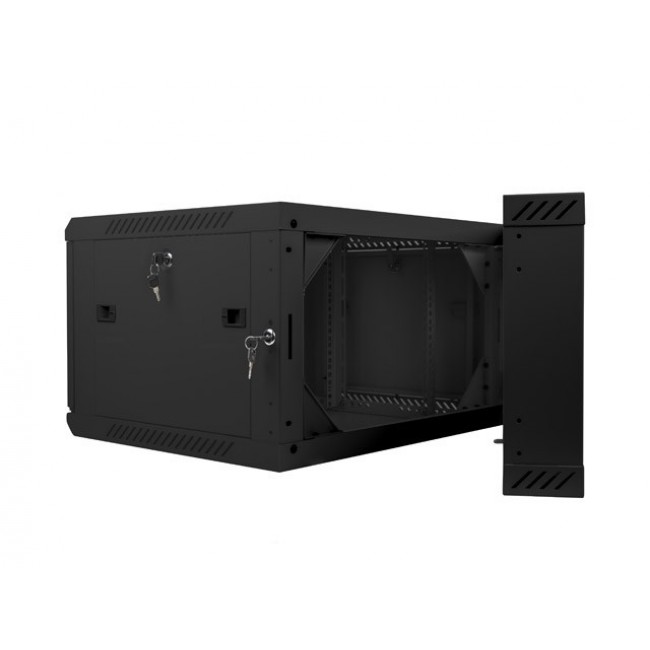 Lanberg WF02-6606-10B rack cabinet 6U Wall mounted rack Black