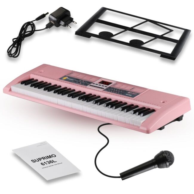 SUPRIMO 6136L PK keyboard organy z mikrofonem dla SUPRIMO 6136L PK keyboard organy z mikrofonem dla