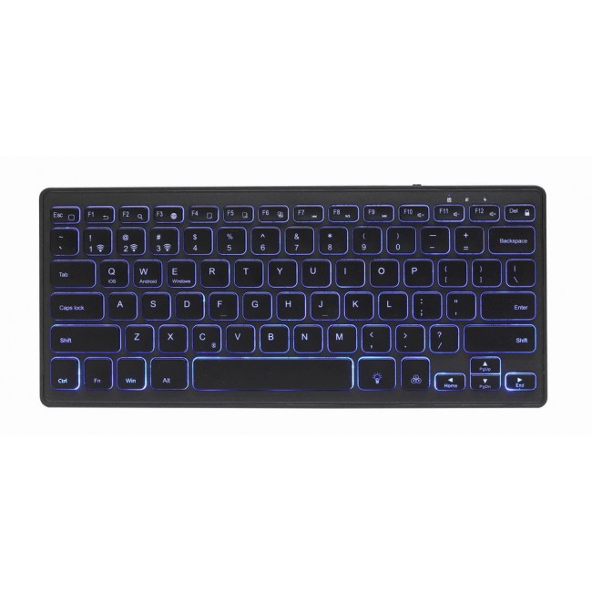 Gembird KB-BTRGB-01-DE keyboard Universal Bluetooth QWERTZ German Black