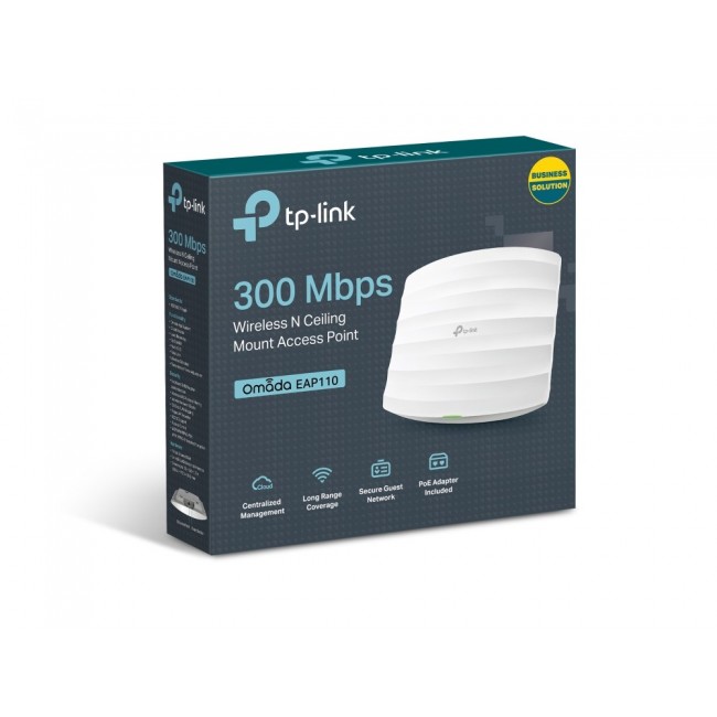 TP-Link EAP110 wireless access point 300 Mbit/s White Power over Ethernet (PoE) TP-Link EAP110 wireless access point 300 Mbit/s White Power over Ethernet (PoE)