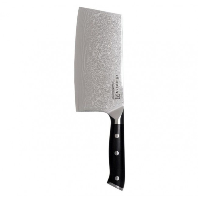 Cleaver Kohersen Elegance Ebony Wood Damascus steel cleaver 16.5 cm Cleaver Kohersen Elegance Ebony Wood Damascus steel cleaver 16.5 cm