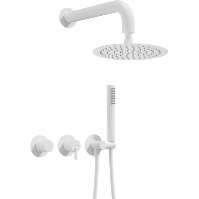 Concealed shower set with overhead shower - with horizontal mixer Concealed shower set with overhead shower - with horizontal mixer