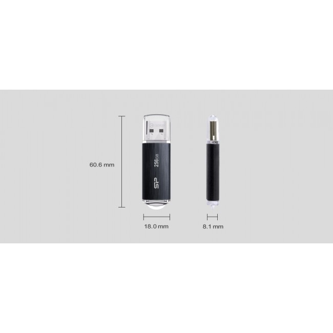 SILICON POWER Blaze B02 Pendrive USB flash drive 256 GB USB Type-A 3.2 Gen 1 (SP256GBUF3B02V1K) Black