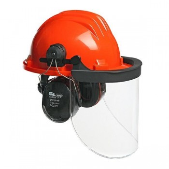 CLIMAX Safety helmet with face shield and earmuffs 437-I