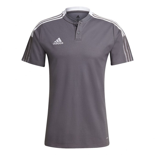 adidas Tiro 21 Polo T-Shirt Grey GM7364 S adidas Tiro 21 Polo T-Shirt Grey GM7364 S