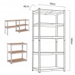 GREENBLUE GALVANIZED METAL STORAGE RACK GB378
