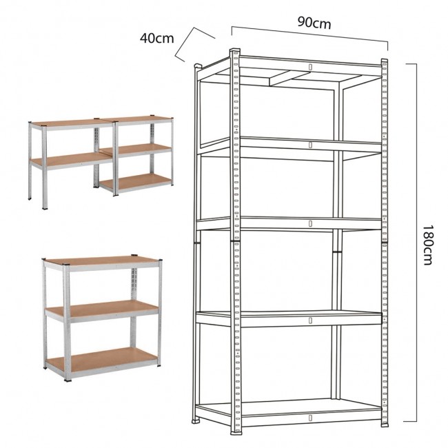 GREENBLUE GALVANIZED METAL STORAGE RACK GB378 GREENBLUE GALVANIZED METAL STORAGE RACK GB378