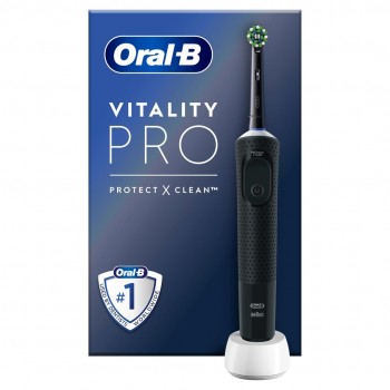 Oral-B Vitality Pro, Adult, Rotating toothbrush, Daily care, Sensitive, Black, 2 min, Battery