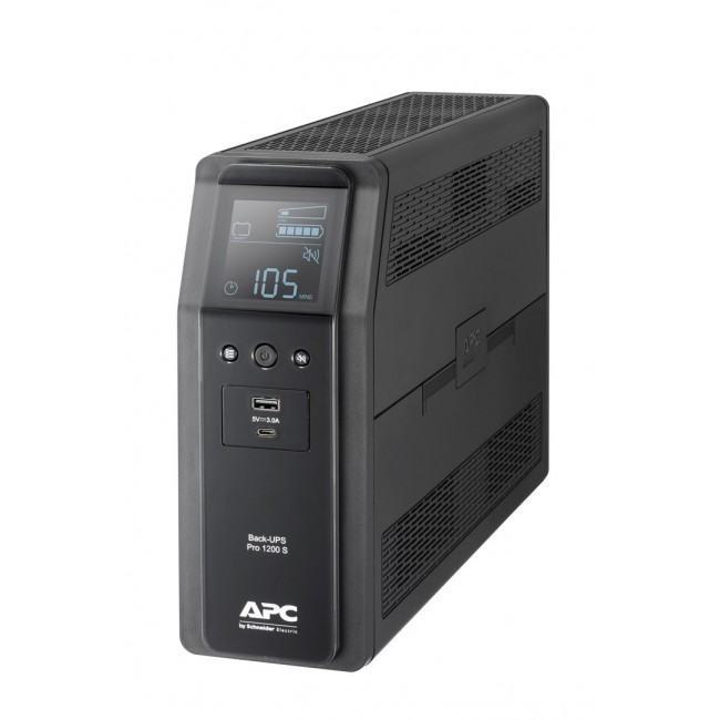 APC Back-UPS Pro, 1200VA/720W, Tower, 230V, 8x IEC C13 outlets, Sine Wave, AVR, USB Type A + C ports, LCD, User Replaceable Battery APC Back-UPS Pro, 1200VA/720W, Tower, 230V, 8x IEC C13 outlets, Sine Wave, AVR, USB Type A + C ports, LCD, User Replaceable Battery