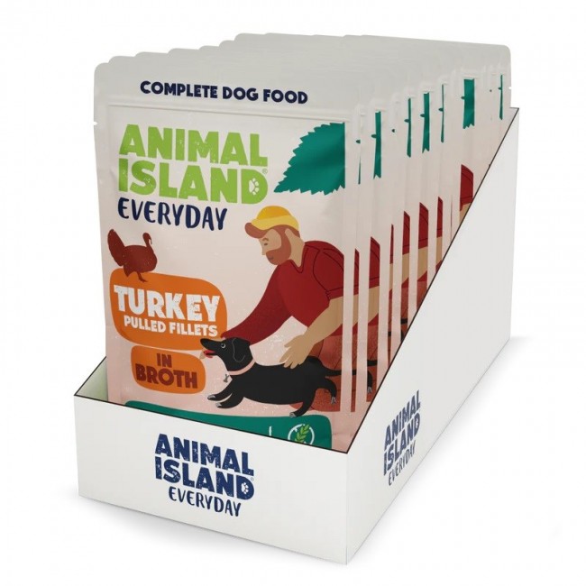 ANIMAL ISLAND Turkey Fillets in broth - wet dog food - 10x150g