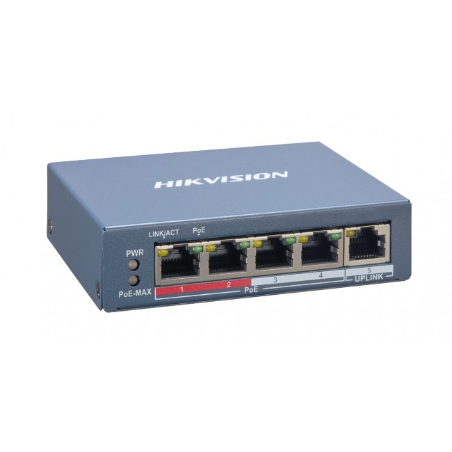 SWITCH POE DS-3E1105P-EI-V2 4-PORTOWY Hikvision