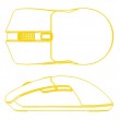 HATOR Pulsar 3 Wireless, black - Optical Yellow 100M Switches PixArt PMW 3311 (HTM630)