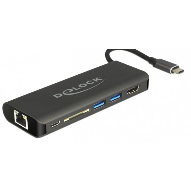 DeLOCK 87721 laptop dock/port replicator USB 3.2 Gen 1 (3.1 Gen 1) Type-A Black